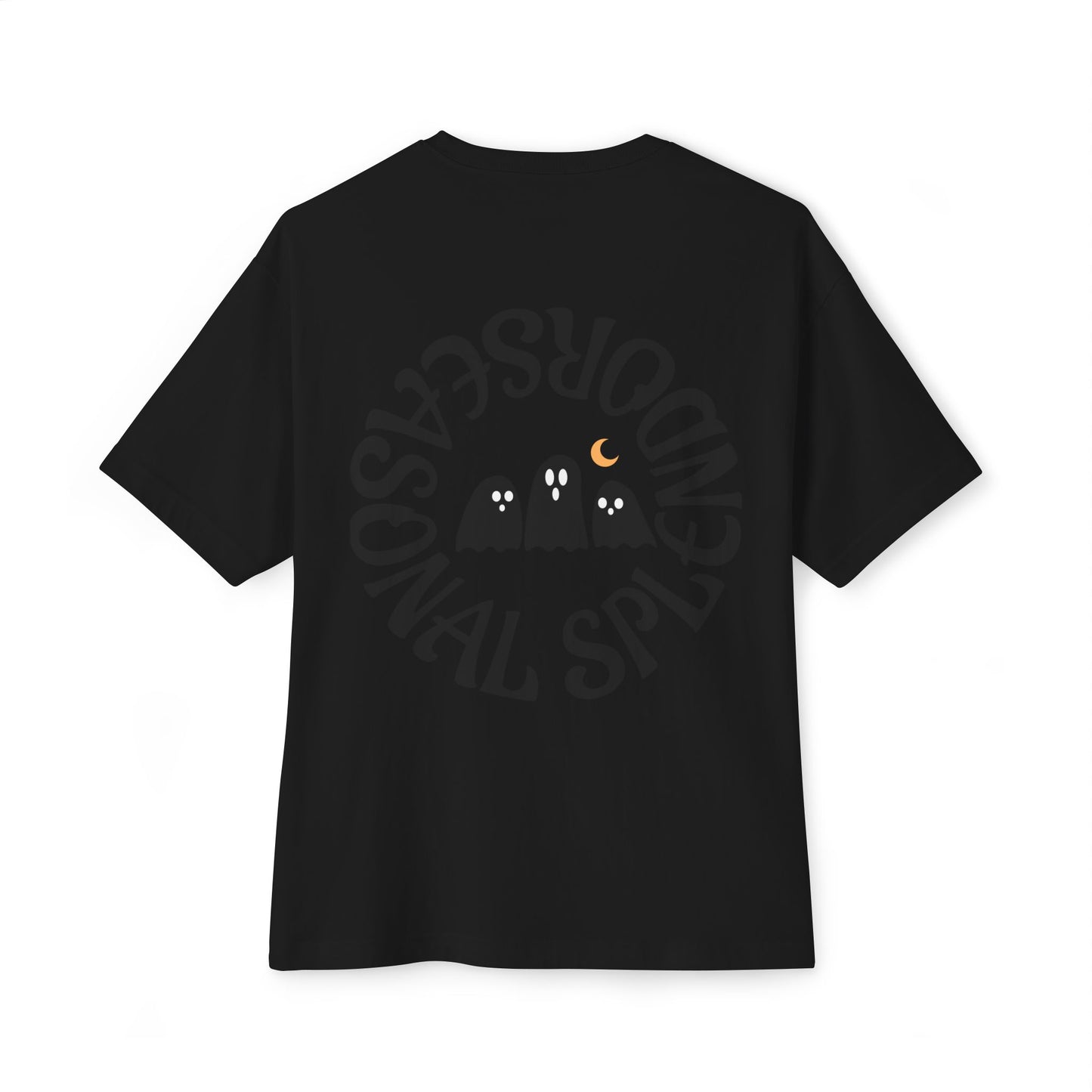 Halloween Ghostly Art Tee, Oversized Spooky Shirt, Unisex Graphic Tee, Fall Fashion, Halloween Gift, Cozy Casual Wear