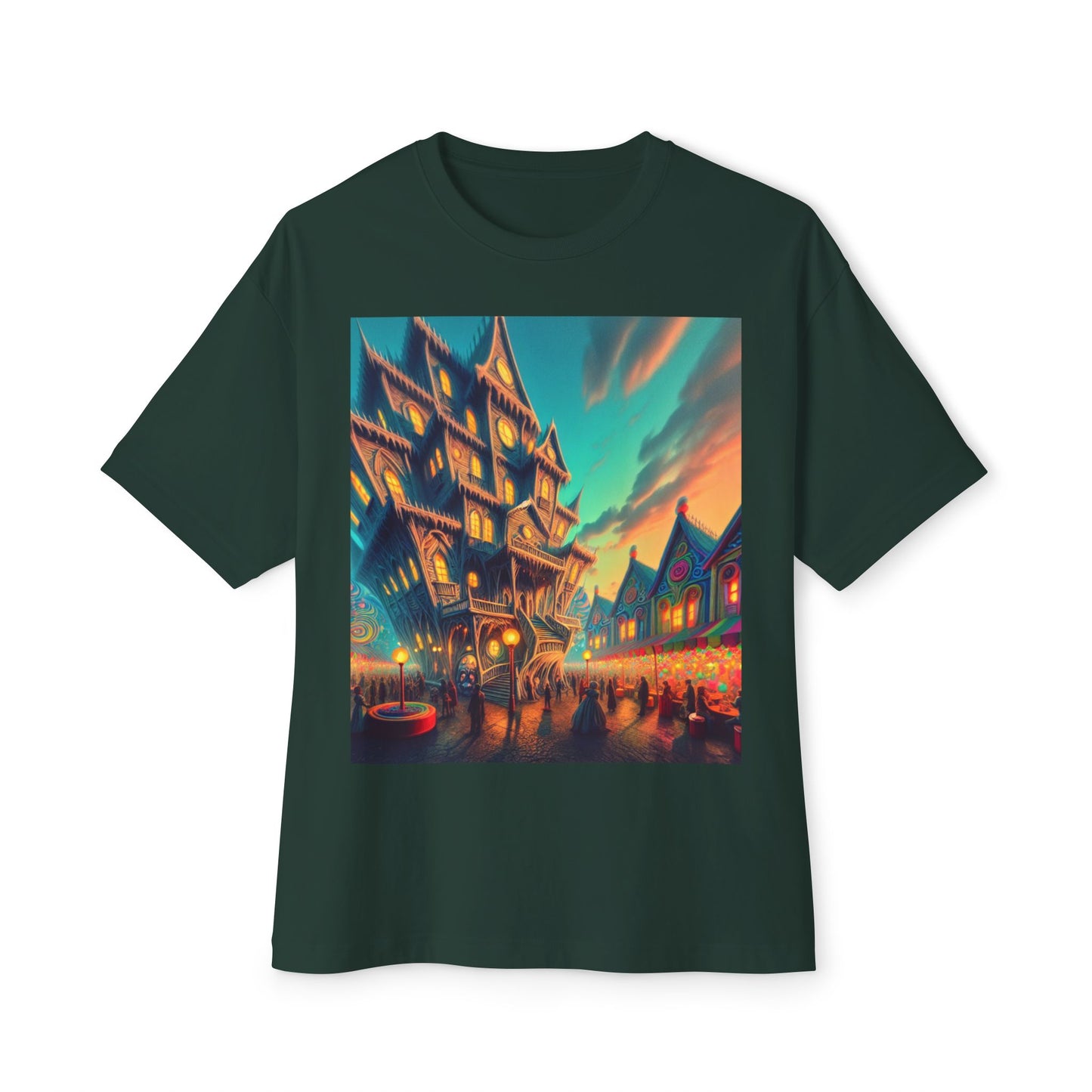Halloween Ghostly Art Tee, Oversized Spooky Shirt, Unisex Graphic Tee, Fall Fashion, Halloween Gift, Cozy Casual Wear