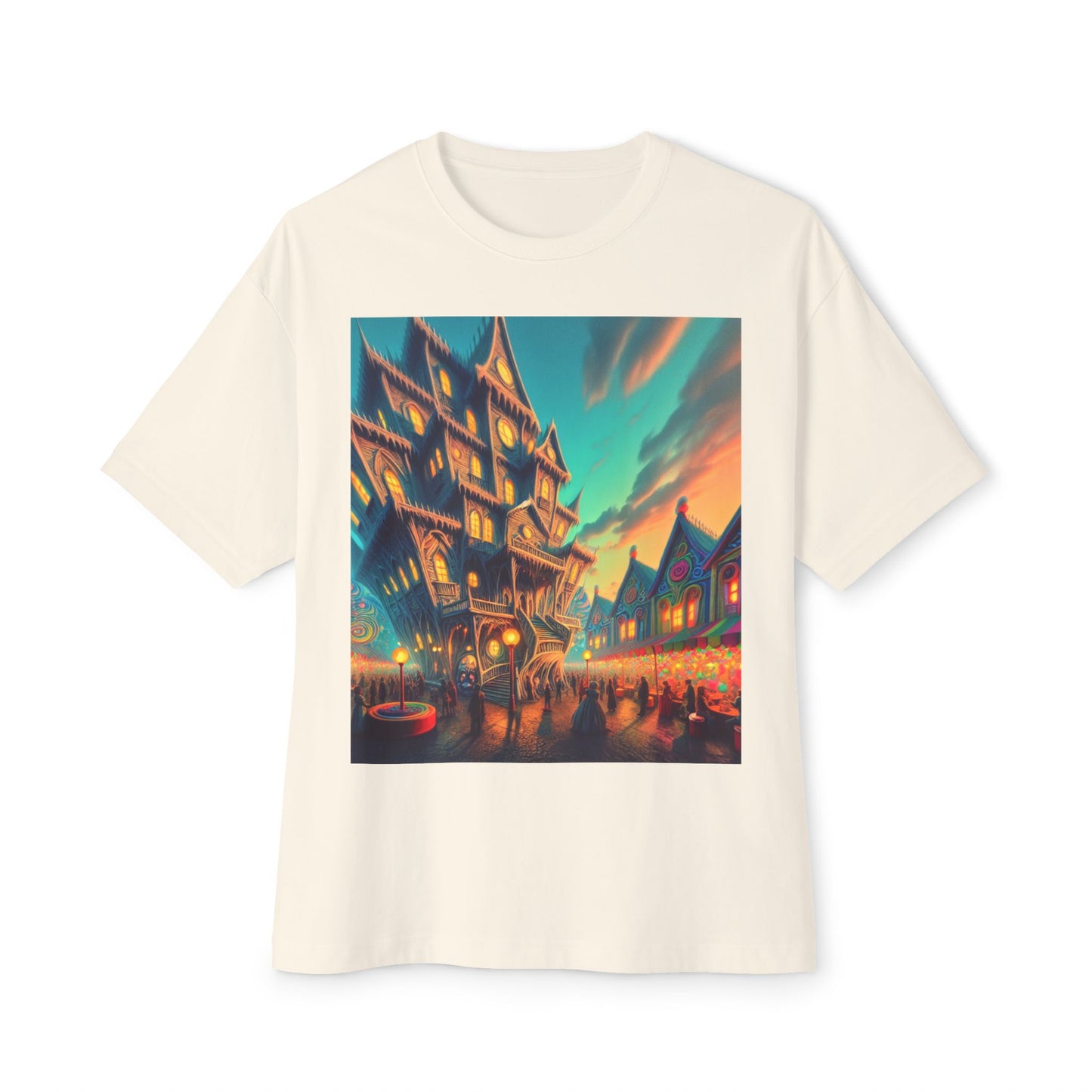 Halloween Ghostly Art Tee, Oversized Spooky Shirt, Unisex Graphic Tee, Fall Fashion, Halloween Gift, Cozy Casual Wear