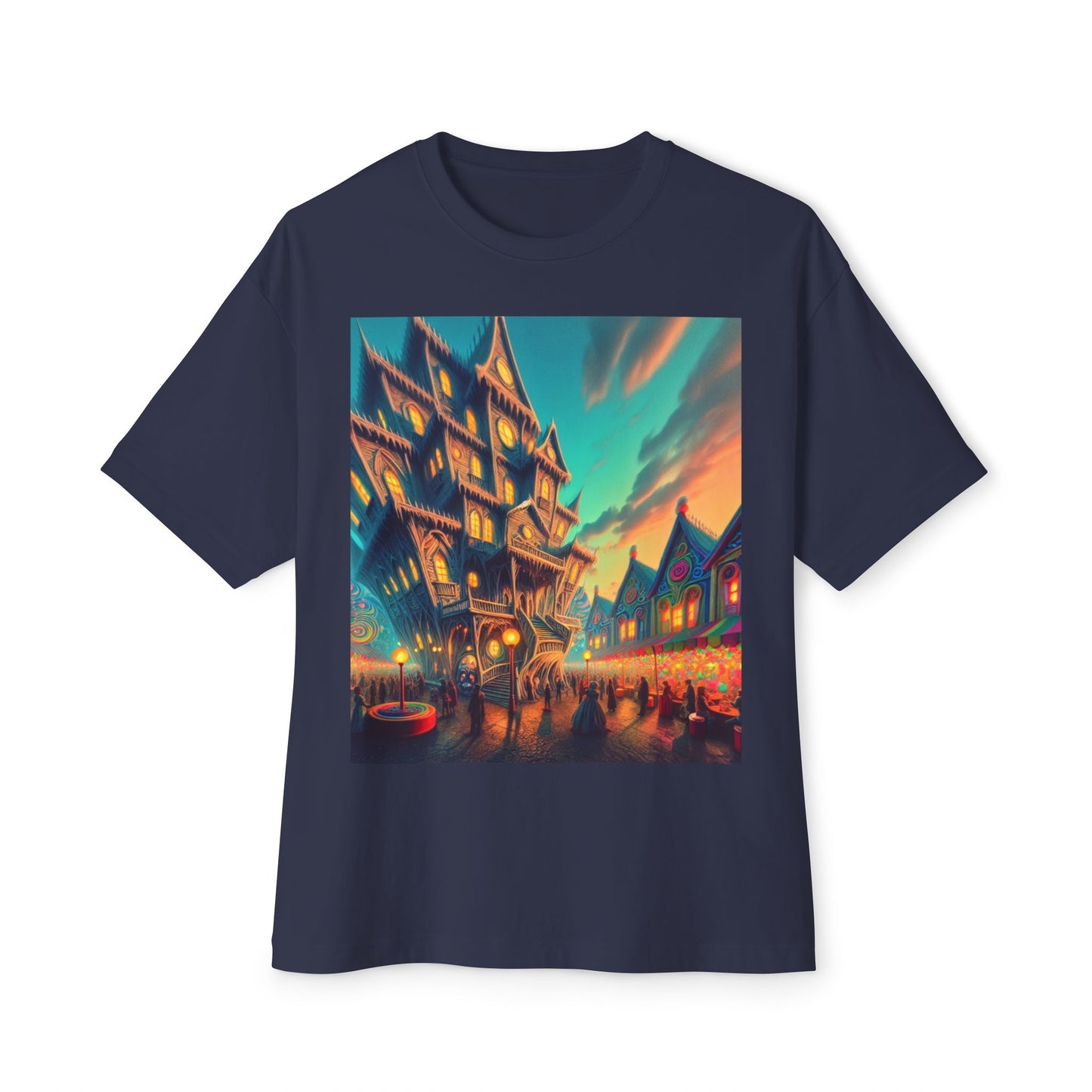 Halloween Ghostly Art Tee, Oversized Spooky Shirt, Unisex Graphic Tee, Fall Fashion, Halloween Gift, Cozy Casual Wear
