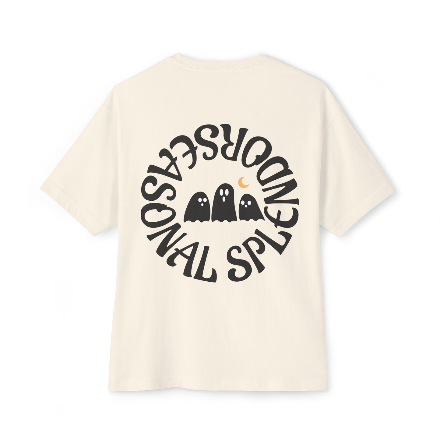 Halloween Ghostly Art Tee, Oversized Spooky Shirt, Unisex Graphic Tee, Fall Fashion, Halloween Gift, Cozy Casual Wear