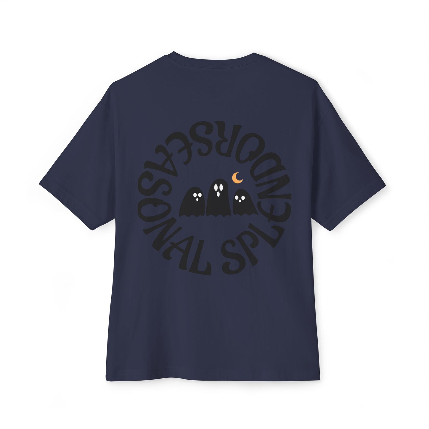 Halloween Ghostly Art Tee, Oversized Spooky Shirt, Unisex Graphic Tee, Fall Fashion, Halloween Gift, Cozy Casual Wear