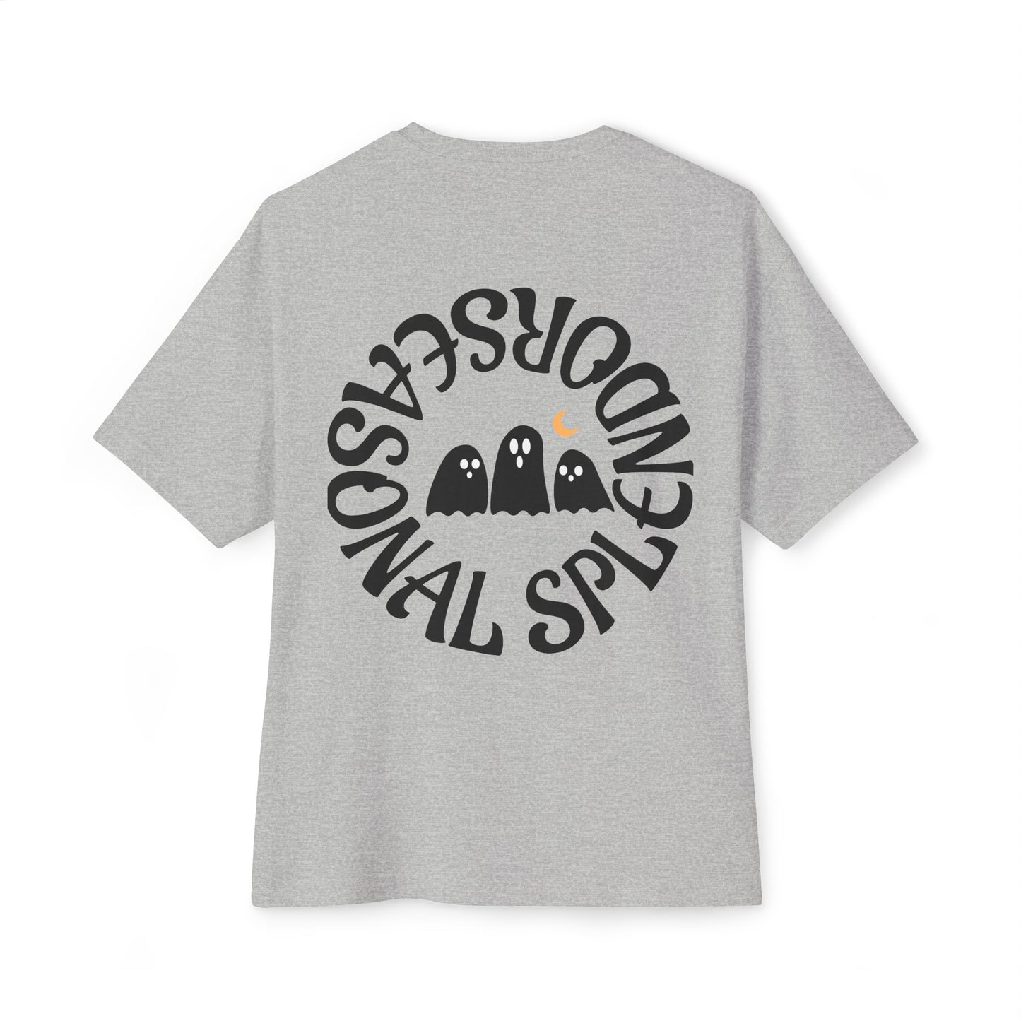 Halloween Ghostly Art Tee, Oversized Spooky Shirt, Unisex Graphic Tee, Fall Fashion, Halloween Gift, Cozy Casual Wear