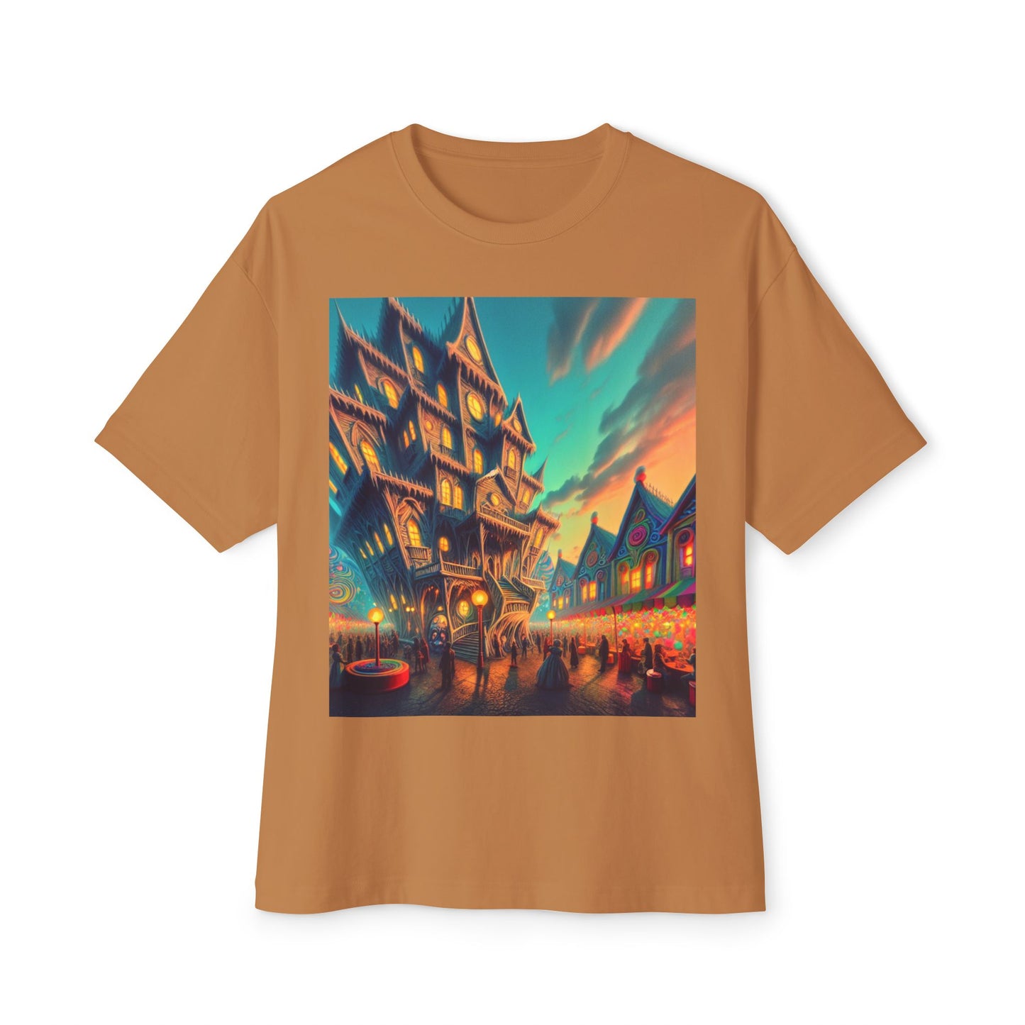 Halloween Ghostly Art Tee, Oversized Spooky Shirt, Unisex Graphic Tee, Fall Fashion, Halloween Gift, Cozy Casual Wear