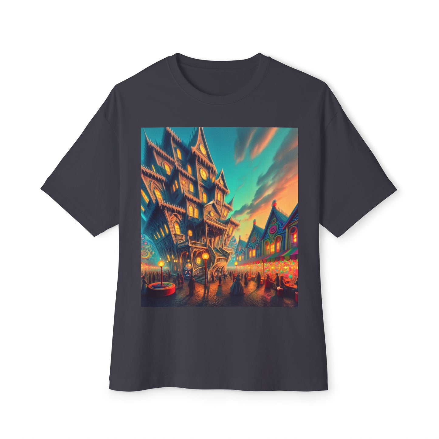 Halloween Ghostly Art Tee, Oversized Spooky Shirt, Unisex Graphic Tee, Fall Fashion, Halloween Gift, Cozy Casual Wear