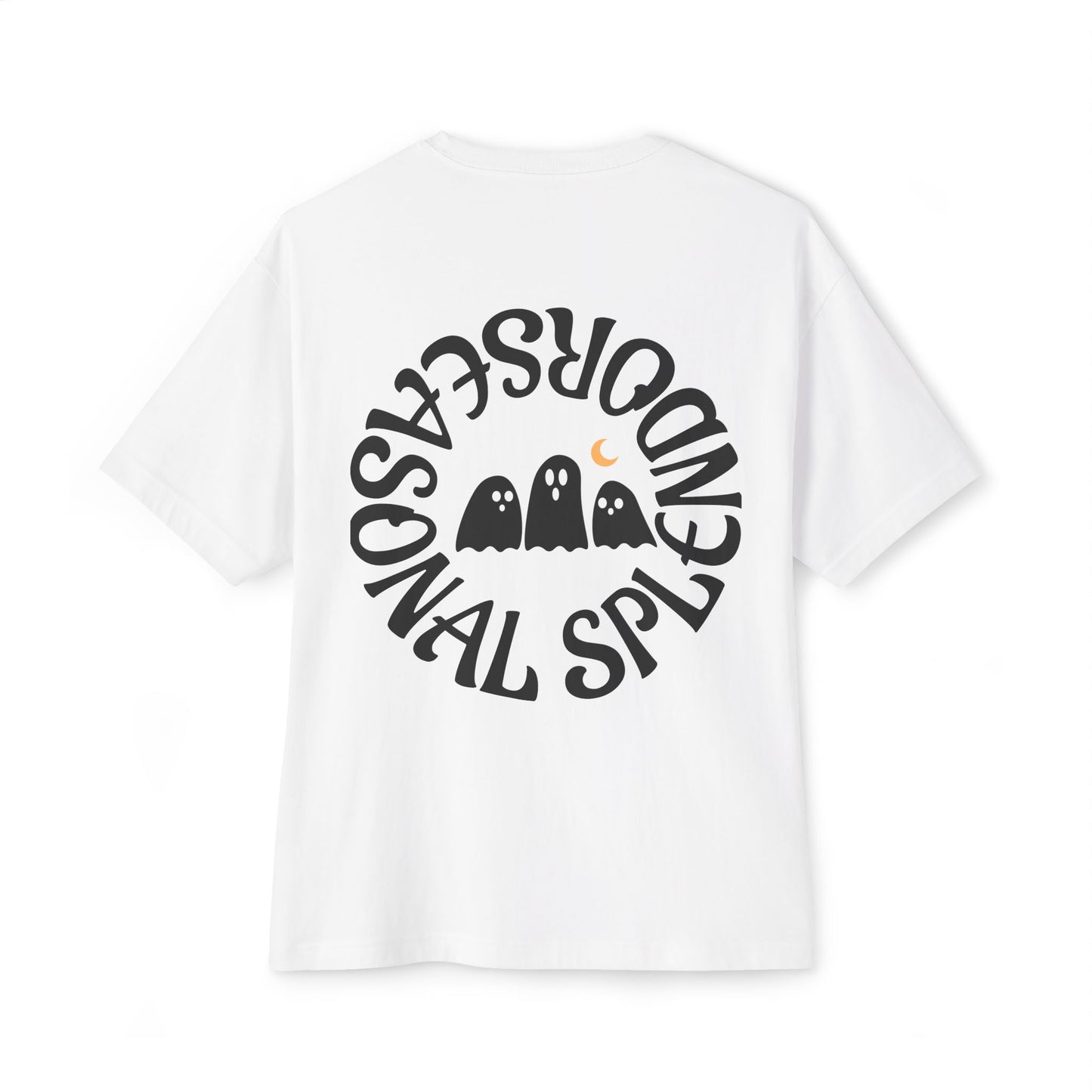 Halloween Ghostly Art Tee, Oversized Spooky Shirt, Unisex Graphic Tee, Fall Fashion, Halloween Gift, Cozy Casual Wear